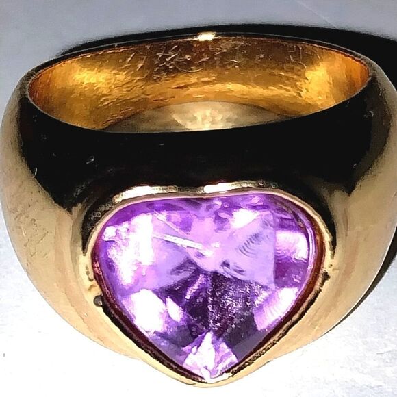 Vintage Purple dolly gemstone ring sz 7 - Picture 6 of 6